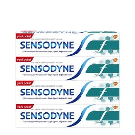 Sensodyne Günlük Koruma Florürlü 4x75 ml Diş Macunu