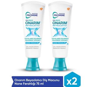 Sensodyne Promine Diş Minesi Onarım Beyazlatıcı Nane Ferahlığı 75 ml x 2 Adet Diş Macunu