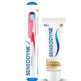Sensodyne Tam Koruma 50 ml Diş Macunu+Diş Eti Bakımı Diş Fırçası