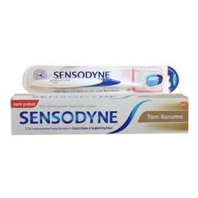 Sensodyne Tam Koruma 75 ml Diş Macunu + Mavi Diş Eti Bakımı Fırçası