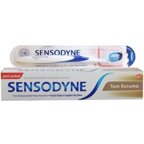 Sensodyne Tam Koruma 75 ml Diş Macunu + Mavi Diş Eti Bakımı Fırçası