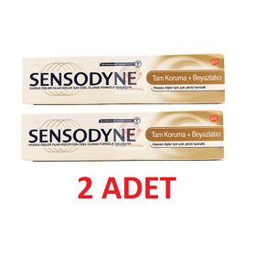 Sensodyne Tam Koruma+Beyazlayıcı 2x50 ml Diş Macunu + Diş Eti Bakımı Diş Fırçası
