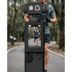 Senson Q8 Siyah 2 inç IPS Ekran Döner Lens Aksiyon Kamerası