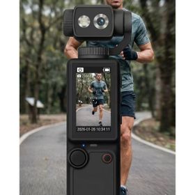 Senson Q8 Siyah 2 inç IPS Ekran Döner Lens Aksiyon Kamerası
