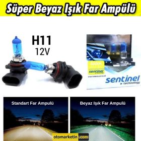 Sentinel H11 12 V 5000 K Beyaz Ampul