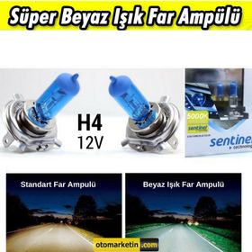 Sentinel H4 12 V 5000 K Beyaz Ampul
