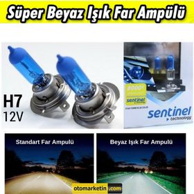 Sentinel H7 12 V 5000 K Beyaz Işık Ampul