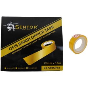 Sentor 12 mm x 10 mt 36 Adet Ofis Büro Bandı