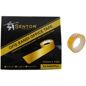 Sentor 12 mm x 10 mt 36 Adet Ofis Büro Bandı