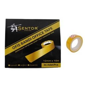 Sentor 12 mm x 10 mt 36 Adet Ofis Büro Bandı