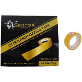 Sentor 12 mm x 10 mt 36 Adet Ofis Büro Bandı