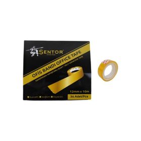 Sentor 12 mm x 10 mt 36 Adet Ofis Büro Bandı