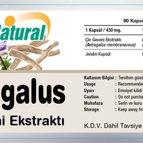 Sepe Natural Astragalus Çin Geveni Ekstresi 430 mg 90 Kapsül