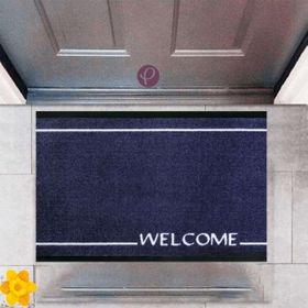 Sepet Budur P-2338 Dekoratif Dijital Baskı Welcome Kapı Önü Paspası