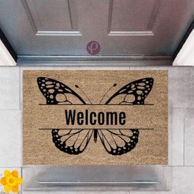 Sepet Budur P-2372 Dekoratif Dijital Baskı Welcome Kapı Önü Paspası