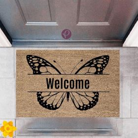 Sepet Budur P-2372 Dekoratif Dijital Baskı Welcome Kapı Önü Paspası
