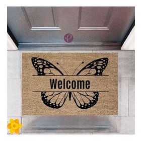 Sepet Budur P-2372 Dekoratif Dijital Baskı Welcome Kapı Önü Paspası