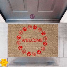 Sepet Budur P-2470 Dekoratif Dijital Baskı Welcome Kapı Önü Paspası