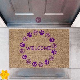 Sepet Budur P-2471 Dekoratif Dijital Baskı Welcome Kapı Önü Paspası