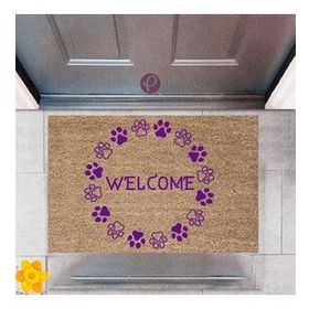 Sepet Budur P-2471 Dekoratif Dijital Baskı Welcome Kapı Önü Paspası