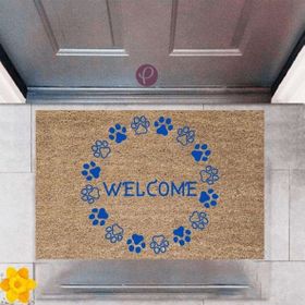 Sepet Budur P-2472 Dekoratif Dijital Baskı Welcome Kapı Önü Paspası
