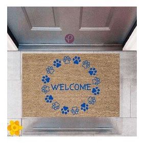 Sepet Budur P-2472 Dekoratif Dijital Baskı Welcome Kapı Önü Paspası