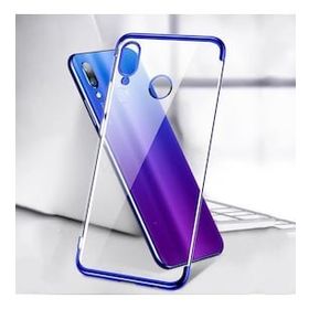 Sepetegelsin Samsung M20 Renkli Köşeli Şeffaf Lacivert Arka Kapak Lazer Kılıf