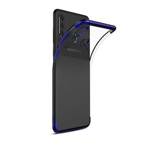 Sepetegelsin Samsung M30 Renkli Köşeli Şeffaf Lacivert Arka Kapak Lazer Kılıf