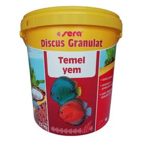 Sera Discus Granulat Sarımsaklı 10 lt 2900 gr Balık Yemi