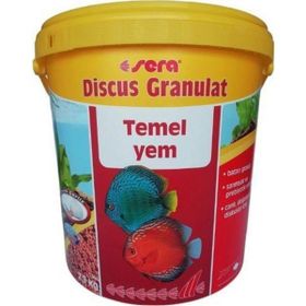 Sera Discus Granulat Sarımsaklı 10 lt 2900 gr Balık Yemi