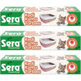 Sera Pudra 82x50 cm 3 Adet 7'li Kedi Kumu Torbası
