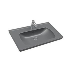 Seramiksan 80 Cm Satürn Mat Antrasit Lavabo