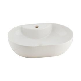 Seramiksan A002061 Beyaz Alto Tezgah Üstü Batarya Delikli Lavabo