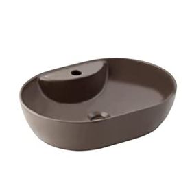 Seramiksan A002067 Alto Metalik Kahve Tezgah Üstü Batarya Delikli Lavabo