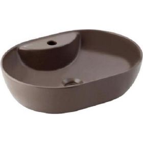 Seramiksan A002067 Alto Metalik Kahve Tezgah Üstü Batarya Delikli Lavabo