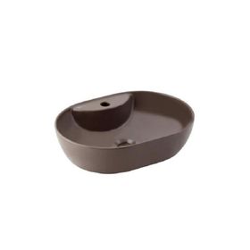 Seramiksan A002067 Alto Metalik Kahve Tezgah Üstü Batarya Delikli Lavabo