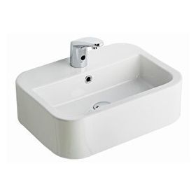 Seramiksan Aqua 56 cm Beyaz Tezgah Üstü Oval Dikdörtgen Lavabo