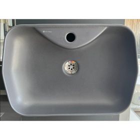 Seramiksan Lucıda Mat Antrasit 55 cm Tezgahüstü Lavabo