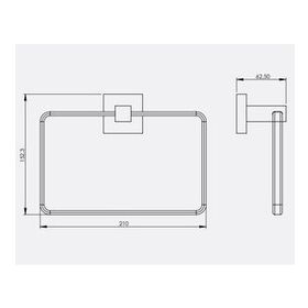 Serel 140104006 E.c.a Banyo Diagonal Kare Yuvarlak Havluluk