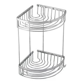 Serel 140109022 Otel İkili 180x180 mm Süngerlik Duş Rafı Şampuanlık