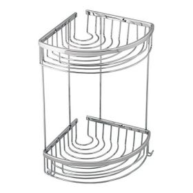 Serel 140109022 Otel İkili 180x180 mm Süngerlik Duş Rafı Şampuanlık