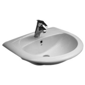 Serel 6834TDS000 Orkide 51x60 cm Mat Beyaz Yarım Tezgah Üstü Lavabo