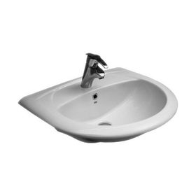 Serel 6834TDS000 Orkide 51x60 cm Mat Beyaz Yarım Tezgah Üstü Lavabo