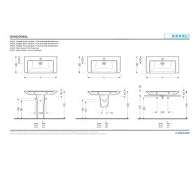 Serel Diagonal 48x65 cm Lavabo