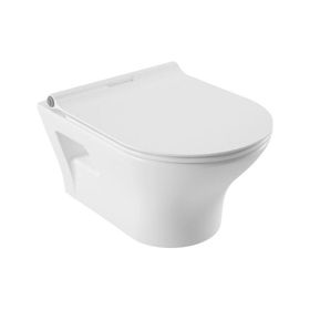 Serel NT23ODS110H Nita Yuvarlak 52 cm Yavaş Kapanır Klozet Kapaklı Düz Beyaz Asma Klozet