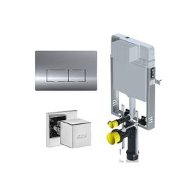 Serel Set 3 Smooth Metal Ayaklı Gömme Rezervuar Takımı