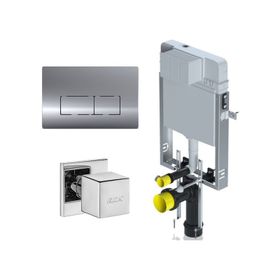 Serel Set 3 Smooth Metal Ayaklı Gömme Rezervuar Takımı