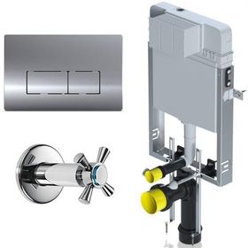 Serel Set 4 Smooth Metal Ayaklı Gömme Rezervuar Takımı