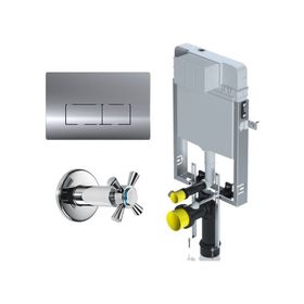 Serel Set 4 Smooth Metal Ayaklı Gömme Rezervuar Takımı