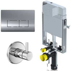 Serel Set 5 Smooth Metal Ayaklı Gömme Rezervuar Takımı